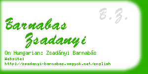barnabas zsadanyi business card